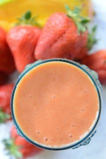 Lemon, Carrot, apple, strawberry and cabbage juice