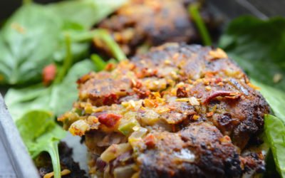 Spicy Bean Burgers with Salad