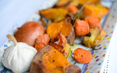 Sweet potato with roasted vegetables