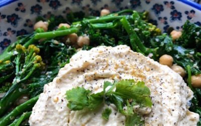 Broccoli, chick pea and mixed seed salad
