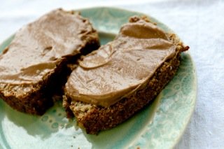 Avocado, banana, carob and honey spread