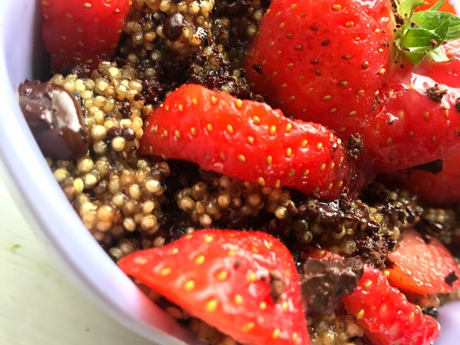 Strawberry Cacao Quinoa Bowl