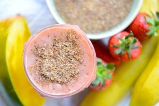 Red mango and banana surprise smoothie