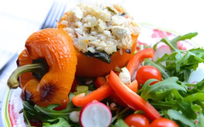 Stuffed Peppers with Salad