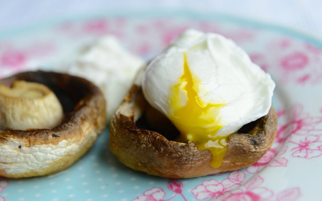 Poached Eggs and Portobello Mushrooms