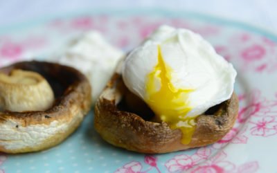 Poached Eggs and Portobello Mushrooms