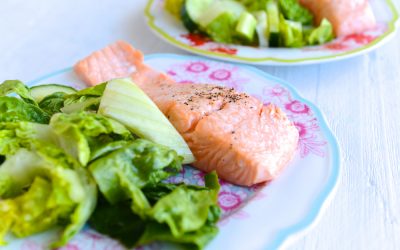 Salmon Steaks and green salad