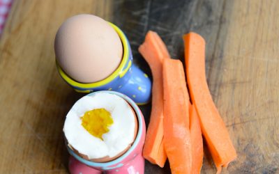 Boiled Eggs and Carrot Sticks