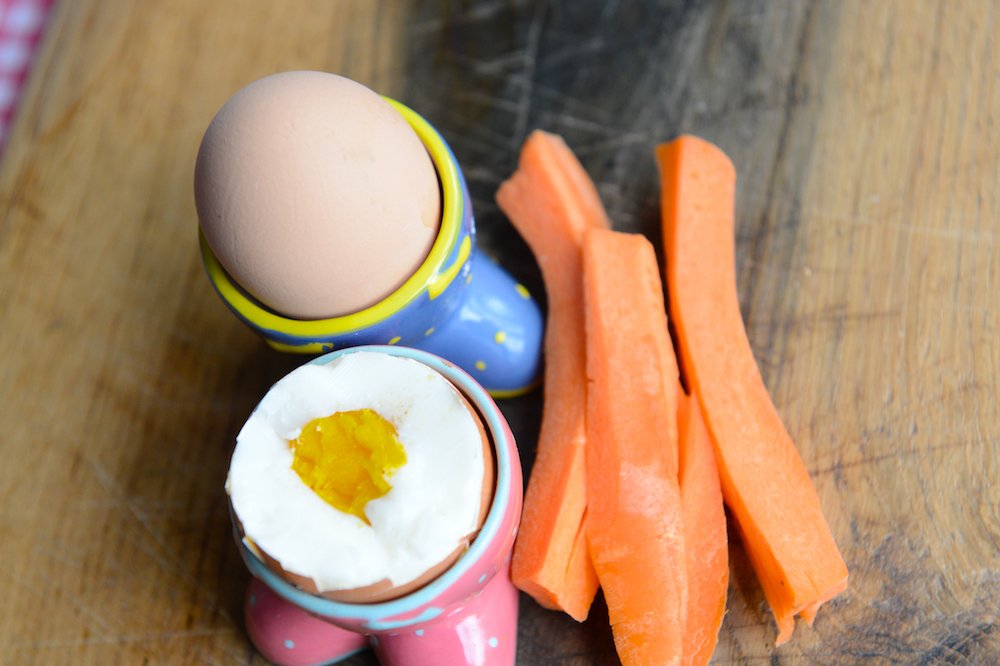 Boiled Eggs and Carrot Sticks