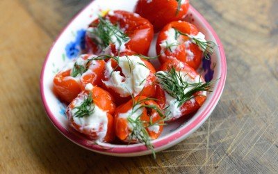 Piquant Peppers with Soft Cheese and Dill