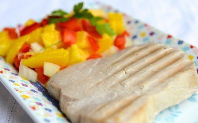Tuna and mango salsa