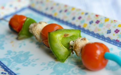 Grilled vegetable kebabs