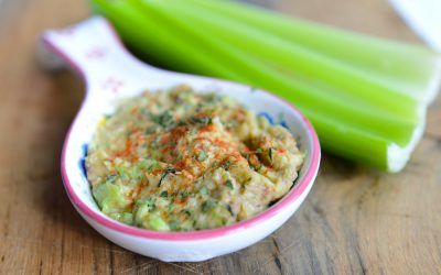 Easy Guacamole with Celery Sticks