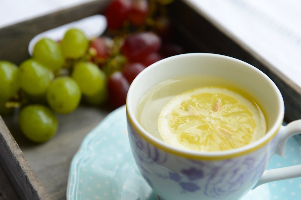 Lemon Infusion and Grapes