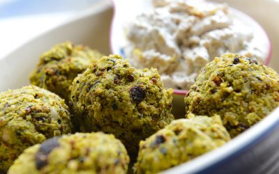 Quinoa Falafels and tahini sauce