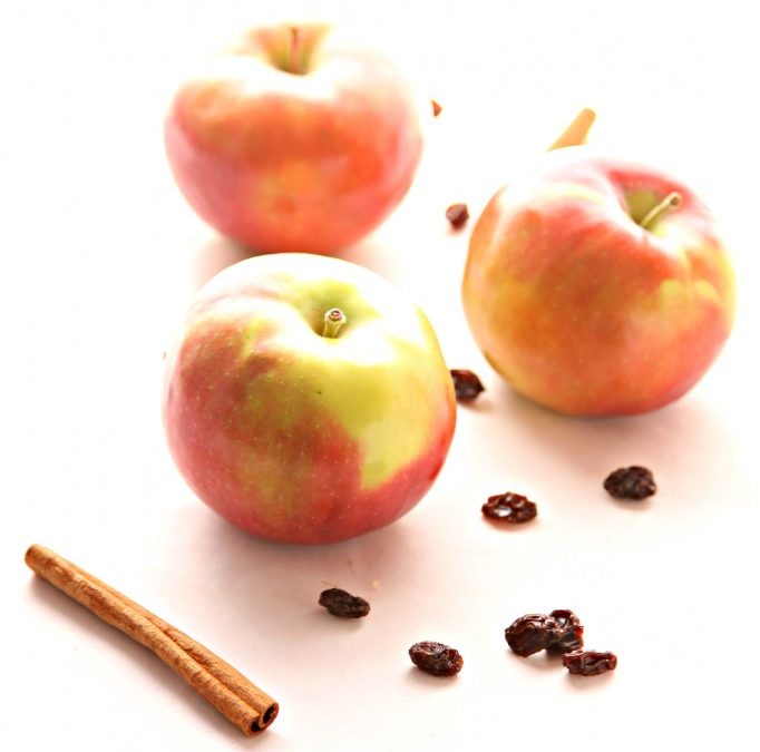 Apple and raisins