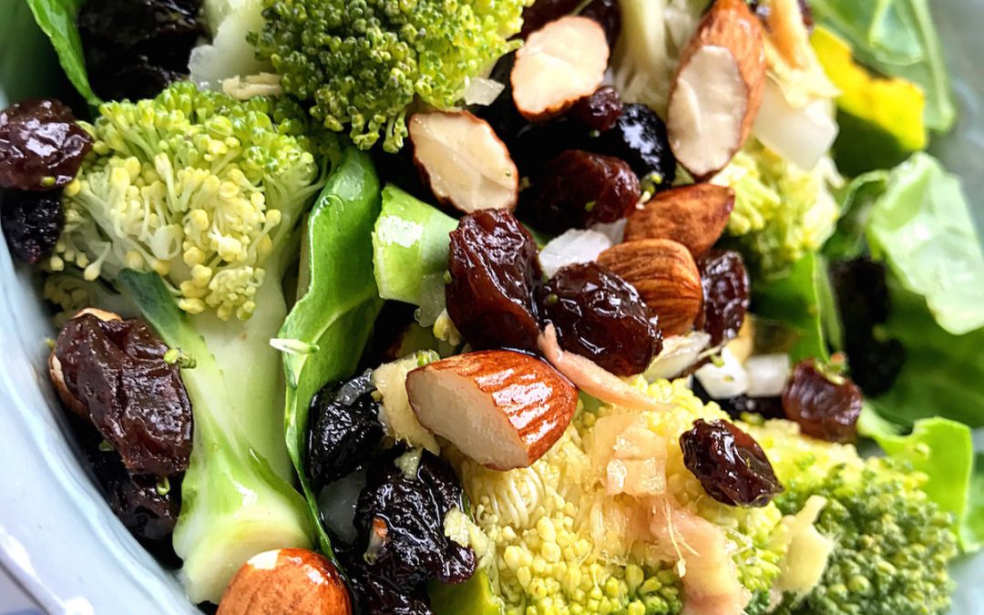 Broccoli, Raisin and Nut Salad