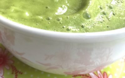 Chilled cucumber, avocado and mint Soup