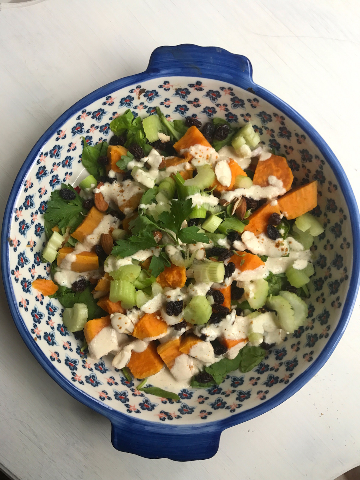 Vegan Sweet Potato Curry Salad